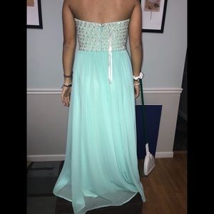 Turquoise Fabuluxe Couture prom dress
